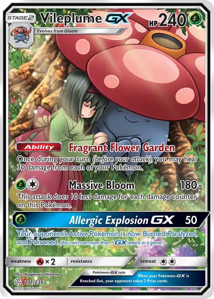 Vileplume GX (211/236) [Sun & Moon: Cosmic Eclipse] | Odin's Place