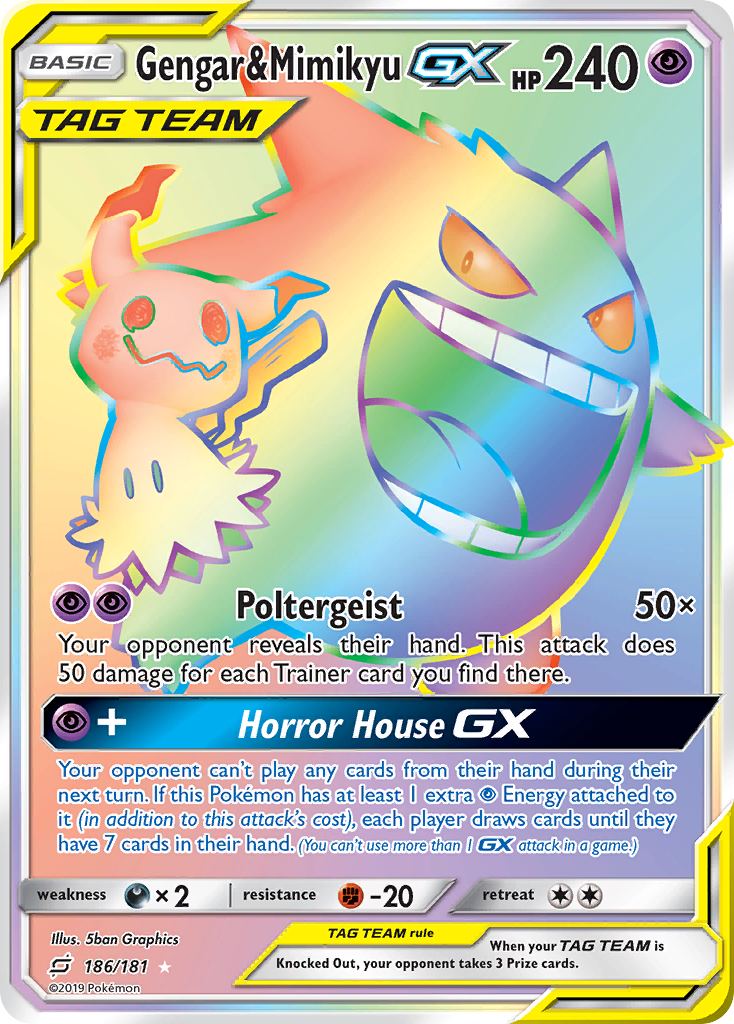 Gengar & Mimikyu GX (186/181) [Sun & Moon: Team Up] | Odin's Place