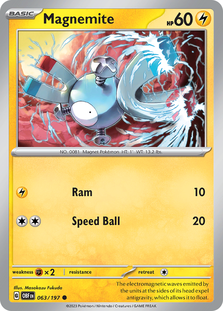 Magnemite (063/197) [Scarlet & Violet: Obsidian Flames] | Odin's Place