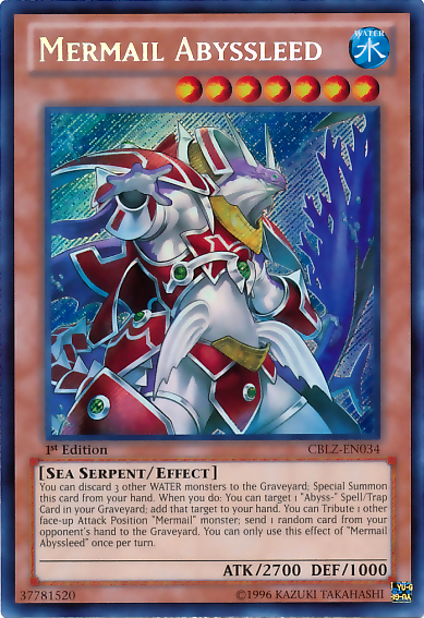 Mermail Abyssleed [CBLZ-EN034] Secret Rare | Odin's Place