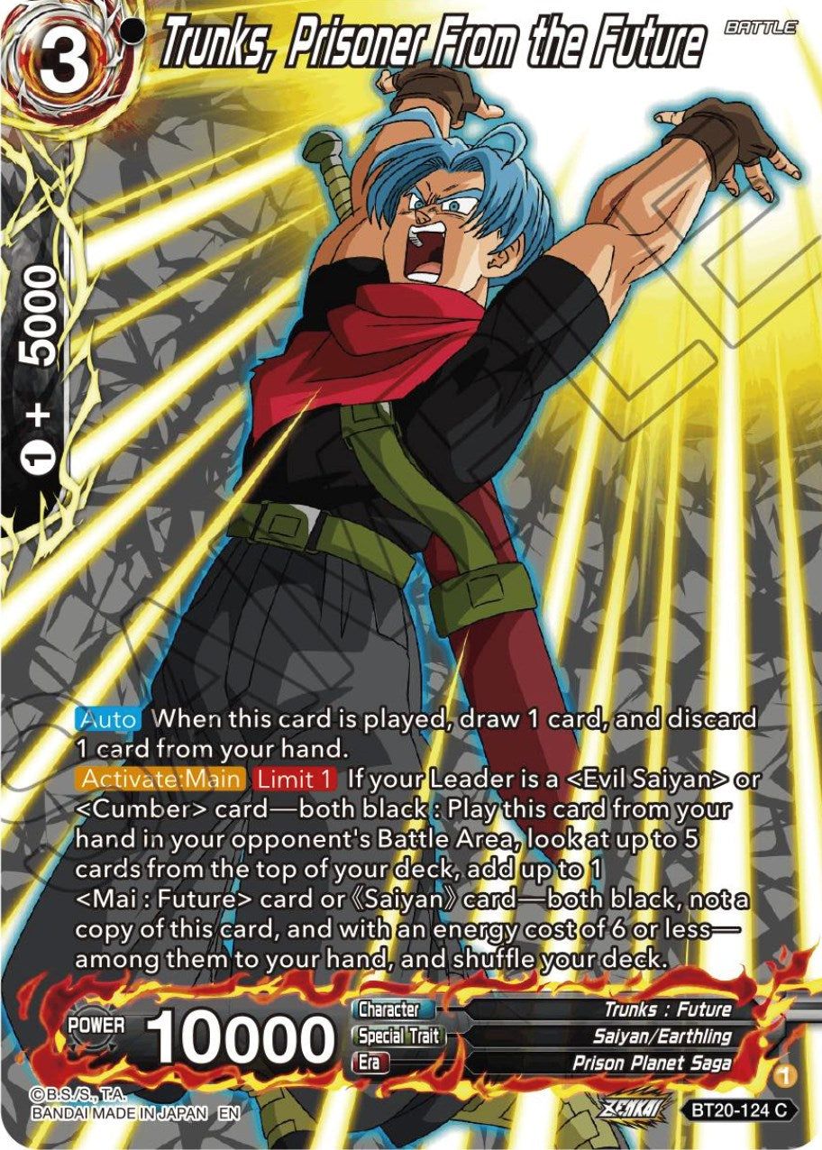 Trunks, Prisoner From the Future (Silver Foil) (BT20-124) [Power Absorbed] | Odin's Place