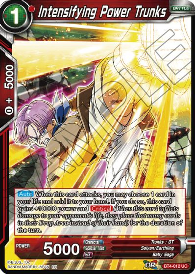 Intensifying Power Trunks (Reprint) (BT4-012) [Battle Evolution Booster] | Odin's Place