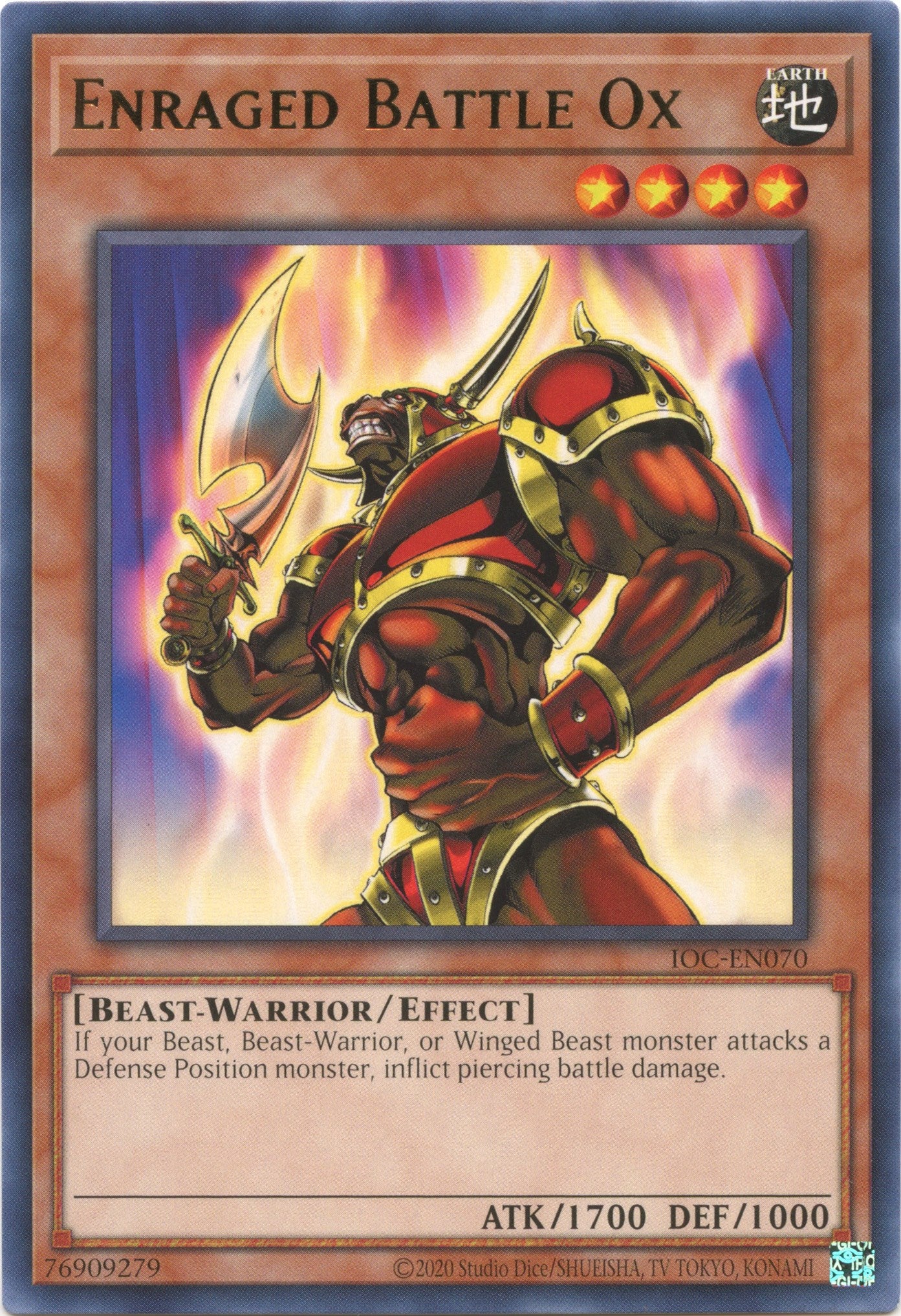 Enraged Battle Ox (25th Anniversary) [IOC-EN070] Rare | Odin's Place