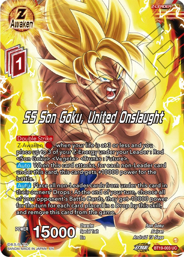 SS Son Goku, United Onslaught (BT19-003) [Fighter's Ambition] | Odin's Place
