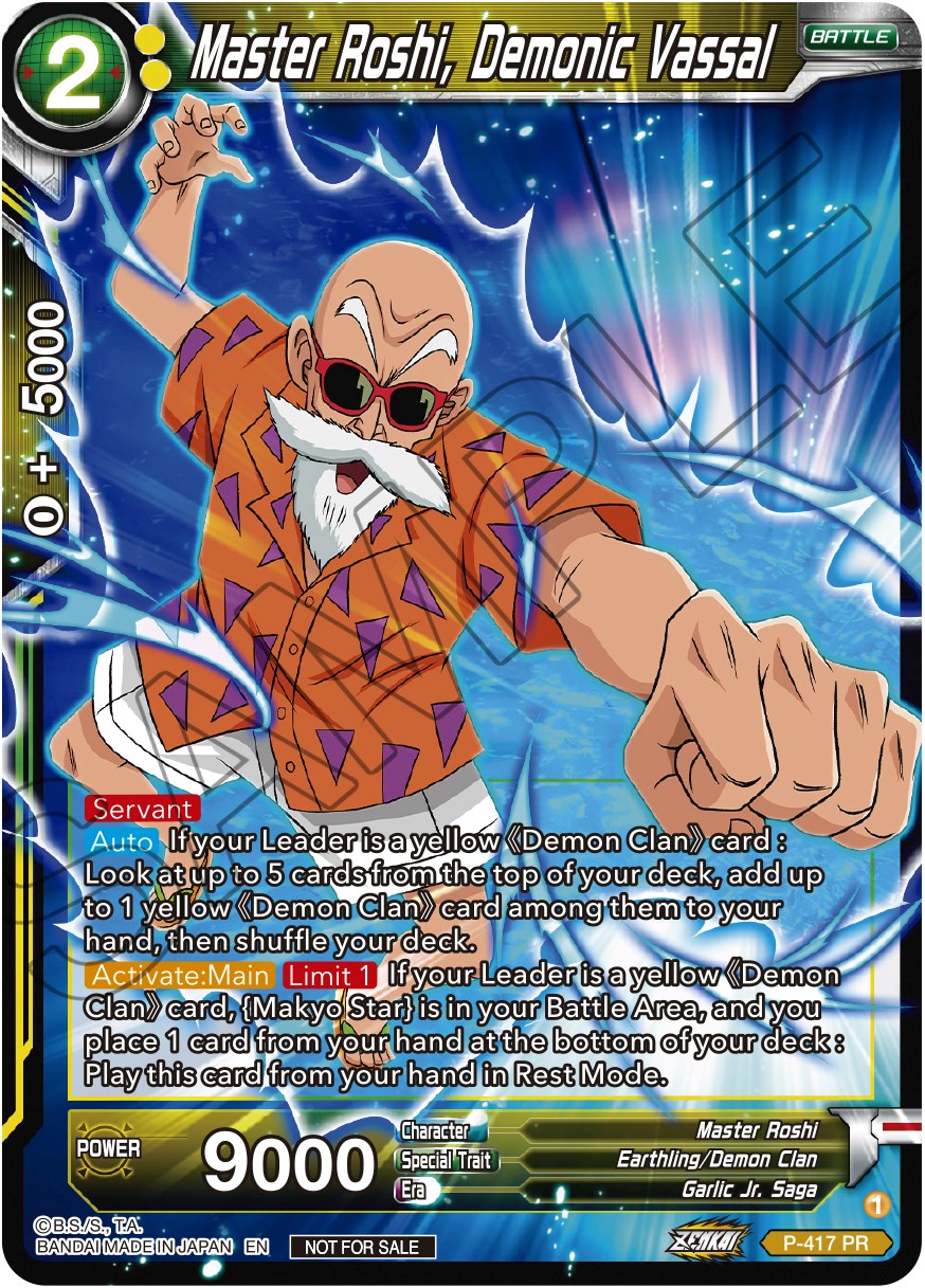 Master Roshi, Demonic Vassal (Zenkai Series Tournament Pack Vol.1) (P-417) [Tournament Promotion Cards] | Odin's Place