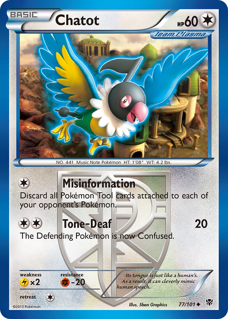 Chatot (77/101) [Black & White: Plasma Blast] | Odin's Place
