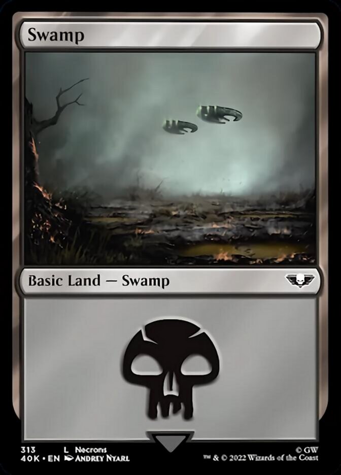 Swamp (313) (Surge Foil) [Warhammer 40,000] | Odin's Place