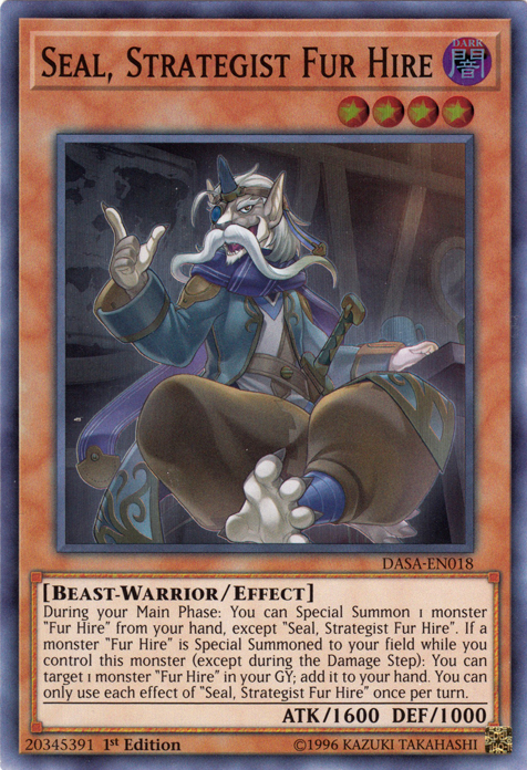 Seal, Strategist Fur Hire [DASA-EN018] Super Rare | Odin's Place