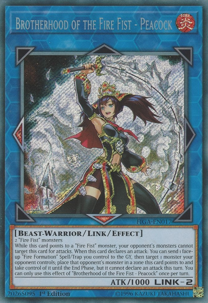 Brotherhood of the Fire Fist - Peacock [FIGA-EN017] Secret Rare | Odin's Place