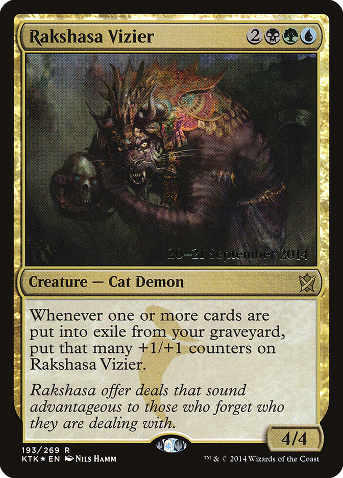 Rakshasa Vizier (193) [Khans of Tarkir Prerelease Promos] | Odin's Place