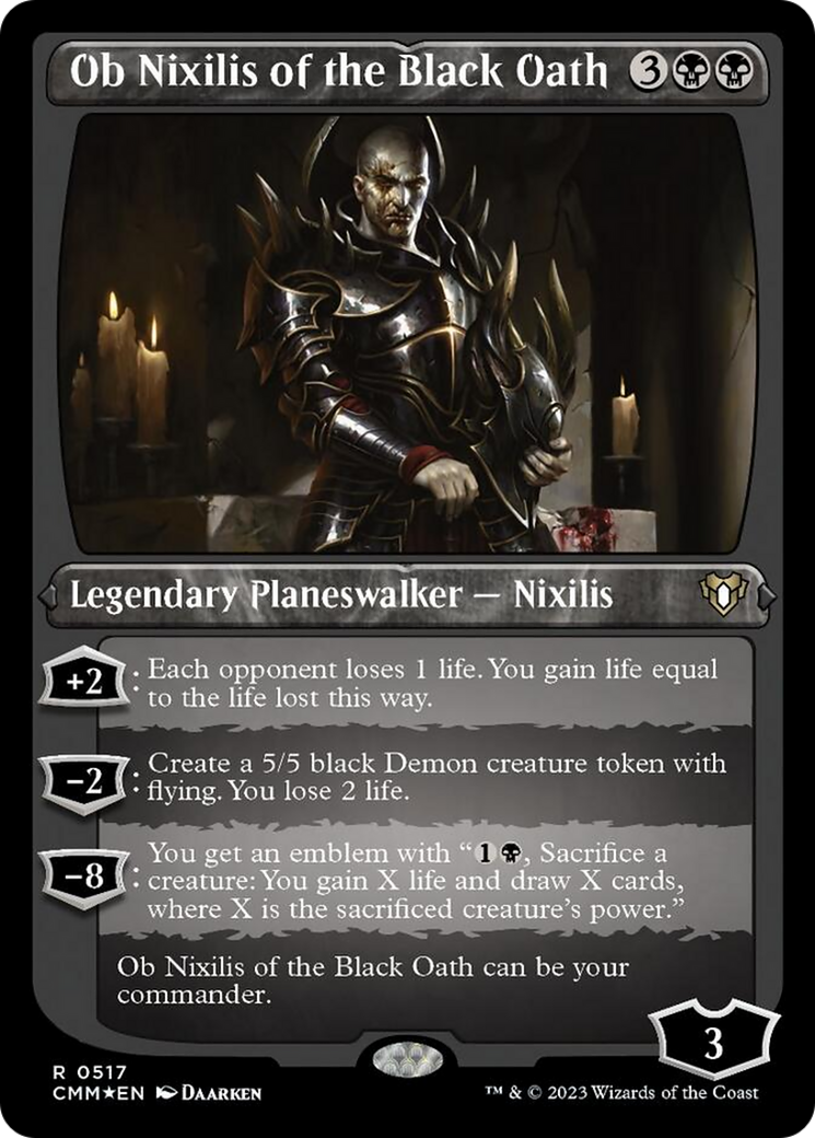 Ob Nixilis of the Black Oath (Foil Etched) [Commander Masters] | Odin's Place