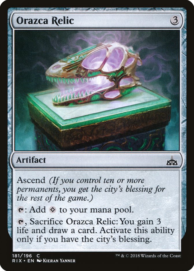 Orazca Relic (181) [Rivals of Ixalan] | Odin's Place