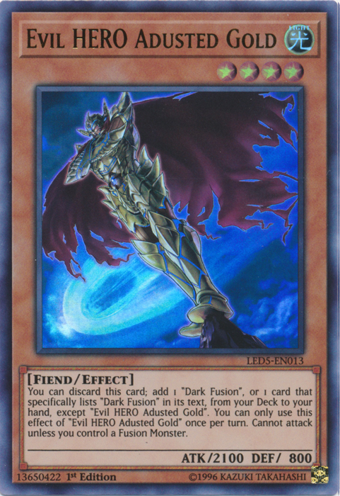 Evil Hero Adusted Gold [LED5-EN013] Ultra Rare | Odin's Place