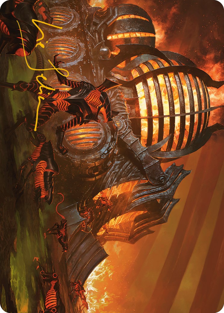 Urabrask's Forge Art Card (Gold-Stamped Signature) [Phyrexia: All Will Be One Art Series] | Odin's Place