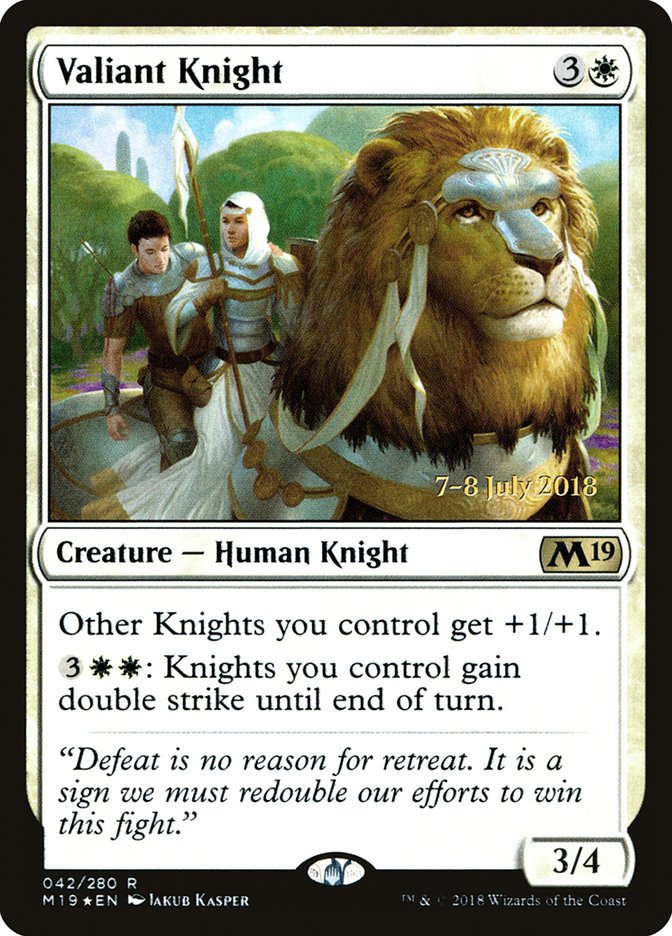 Valiant Knight (42) [Core Set 2019 Prerelease Promos] | Odin's Place