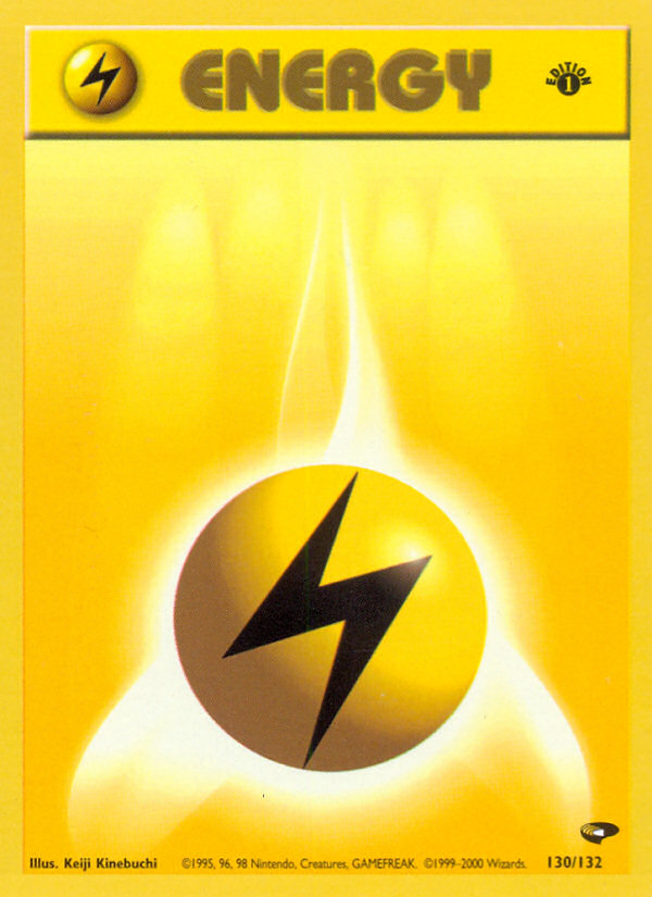 Lightning Energy (130/132) [Gym Challenge 1st Edition] | Odin's Place