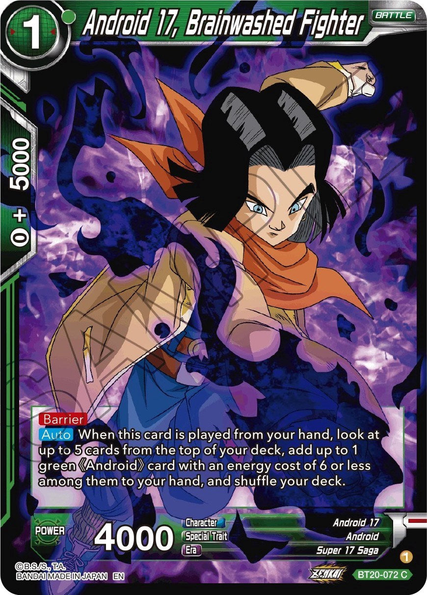 Android 17, Brainwashed Fighter (BT20-072) [Power Absorbed] | Odin's Place