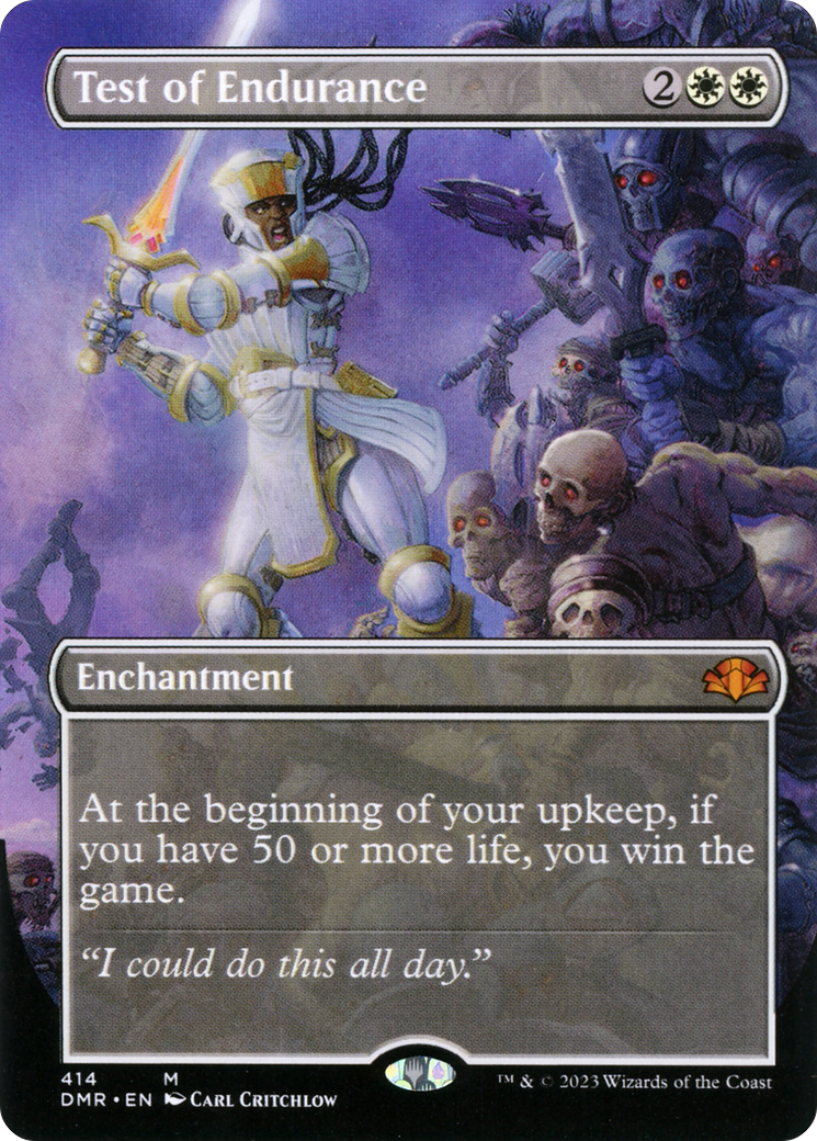Test of Endurance (Borderless Alternate Art) [Dominaria Remastered] | Odin's Place