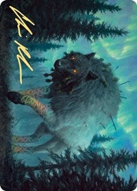 Sarulf, Realm Eater Art Card (Gold-Stamped Signature) [Kaldheim Art Series] | Odin's Place