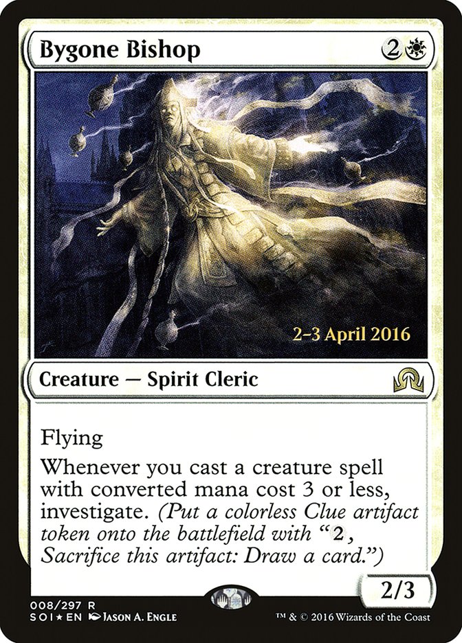 Bygone Bishop (8) [Shadows over Innistrad Prerelease Promos] | Odin's Place