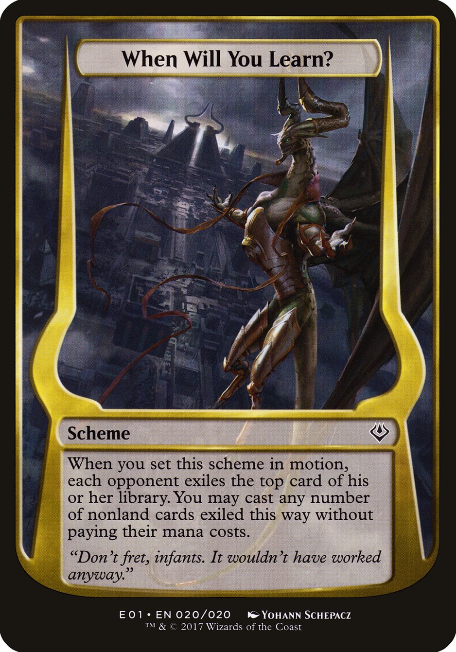 When Will You Learn? (20) (Schemes) [Archenemy: Nicol Bolas Schemes] | Odin's Place