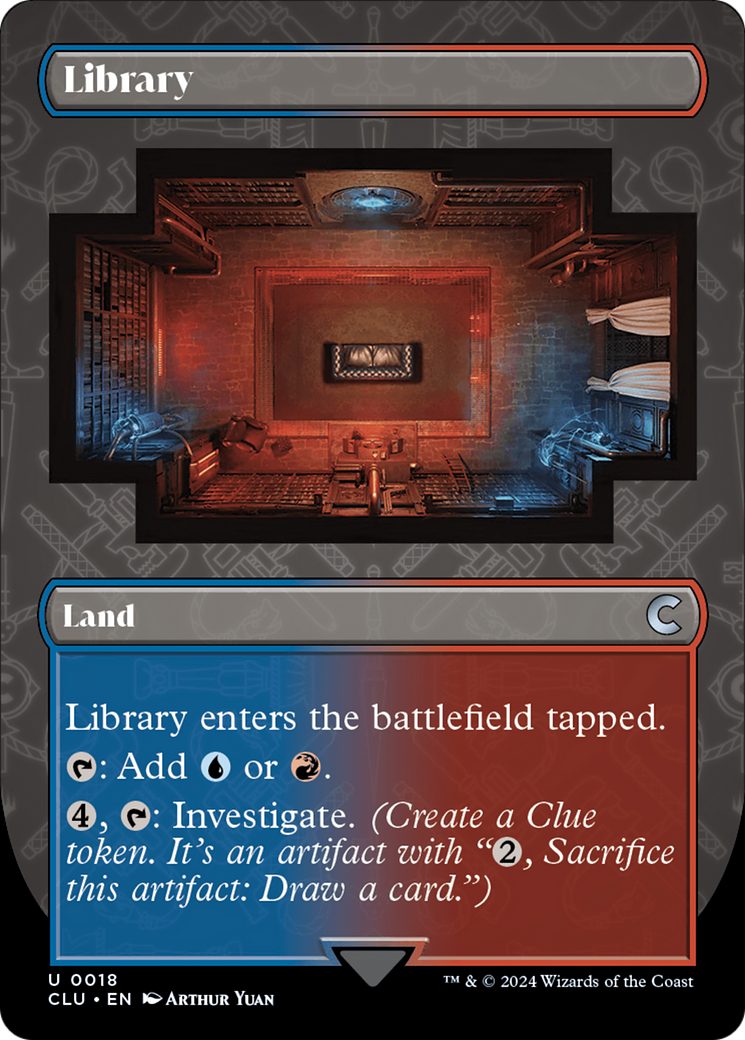 Library (Borderless) [Ravnica: Clue Edition] | Odin's Place