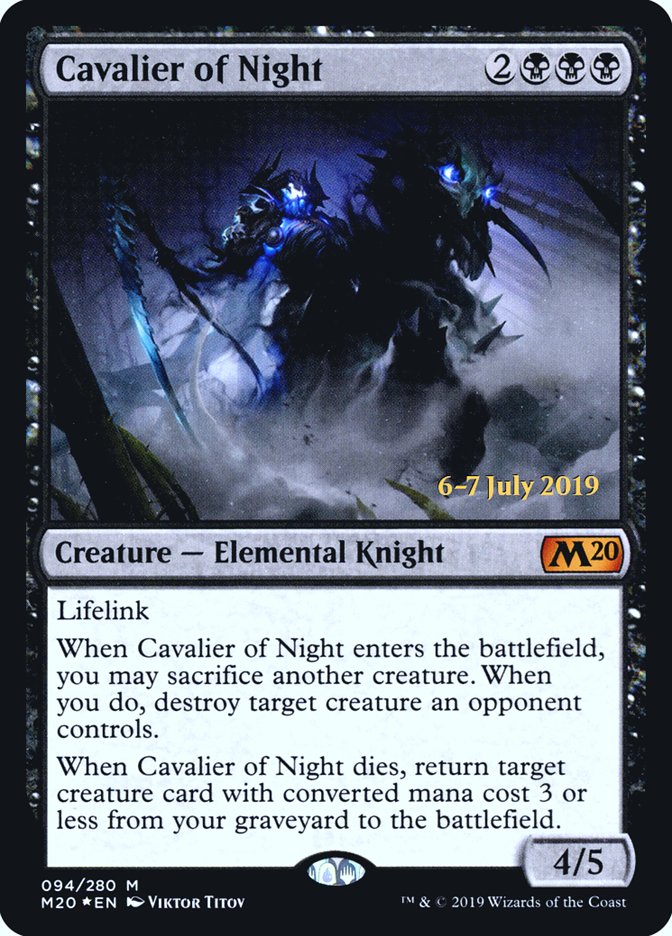 Cavalier of Night [Core Set 2020 Prerelease Promos] | Odin's Place