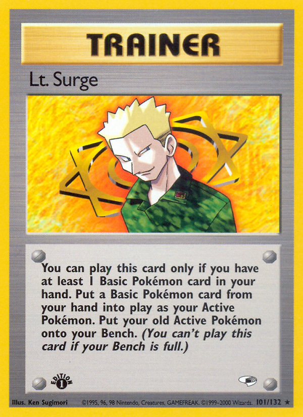 Lt. Surge (101/132) [Gym Heroes 1st Edition] | Odin's Place