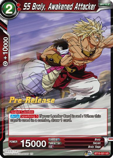 SS Broly, Awakened Attacker (BT15-021) [Saiyan Showdown Prerelease Promos] | Odin's Place
