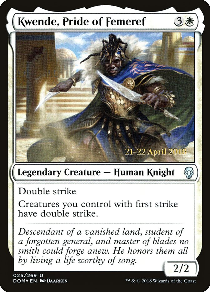 Kwende, Pride of Femeref (25) [Dominaria Prerelease Promos] | Odin's Place
