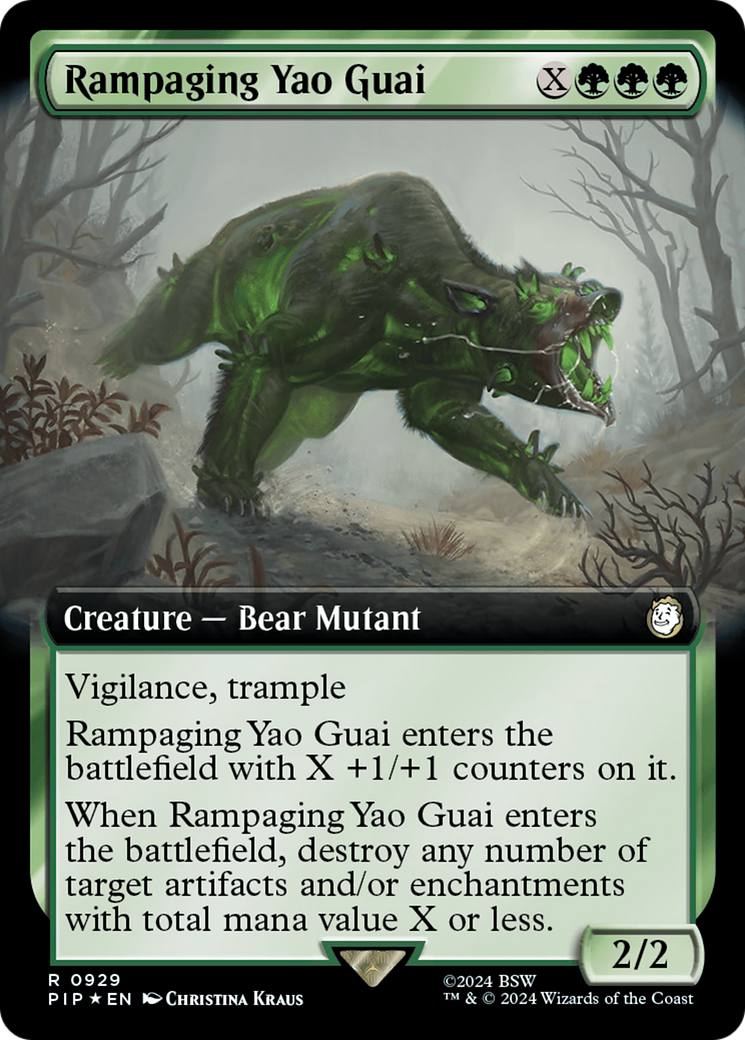 Rampaging Yao Guai (Extended Art) (Surge Foil) [Fallout] | Odin's Place