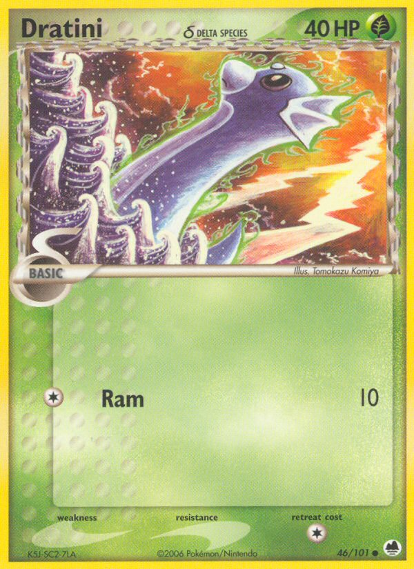 Dratini (46/101) (Delta Species) [EX: Dragon Frontiers] | Odin's Place