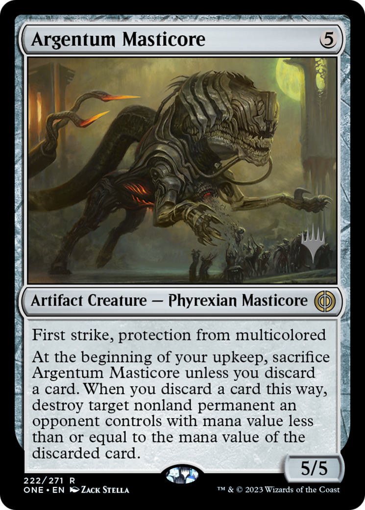 Argentum Masticore (Promo Pack) [Phyrexia: All Will Be One Promos] | Odin's Place