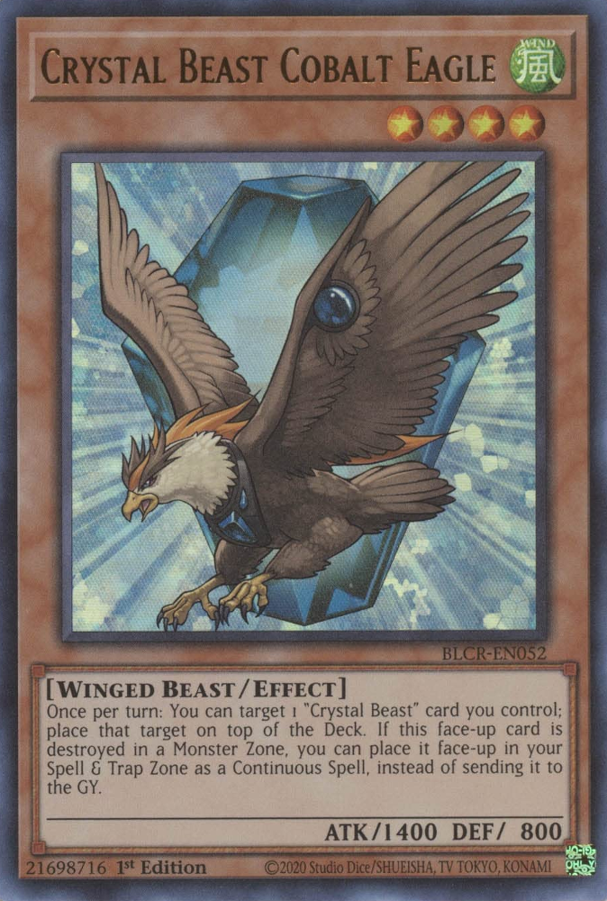 Crystal Beast Cobalt Eagle [BLCR-EN052] Ultra Rare | Odin's Place