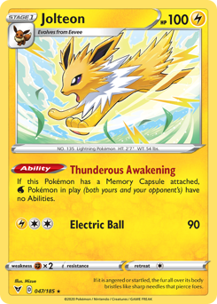Jolteon (047/185) [Sword & Shield: Vivid Voltage] | Odin's Place