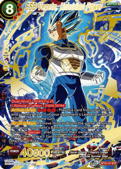 SSB Vegeta, Unbridled Power (BT16-147) [Realm of the Gods] | Odin's Place