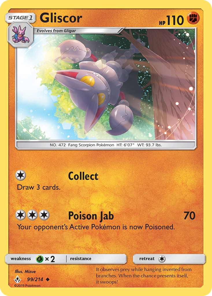 Gliscor (99/214) [Sun & Moon: Unbroken Bonds] | Odin's Place