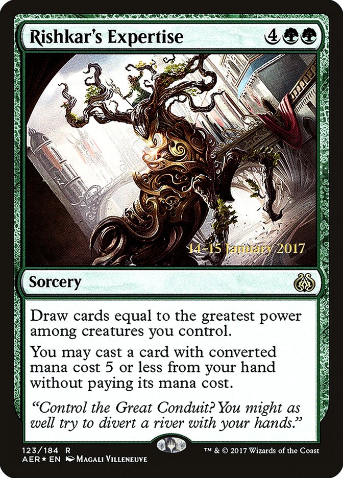 Rishkar's Expertise (123) [Aether Revolt Prerelease Promos] | Odin's Place