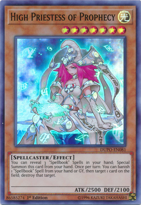 High Priestess of Prophecy [DUPO-EN081] Ultra Rare | Odin's Place