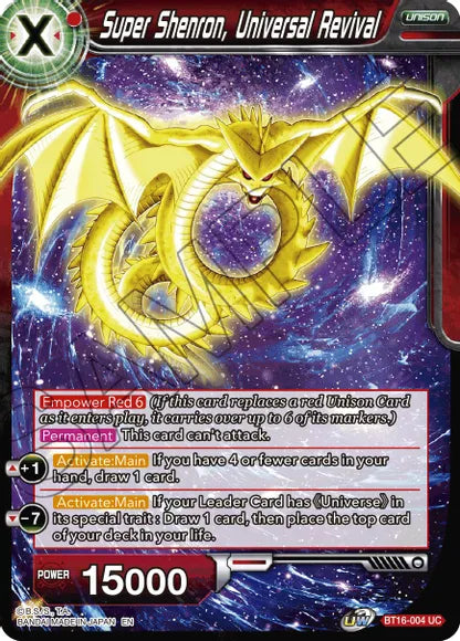 Super Shenron, Universal Revival (BT16-004) [Realm of the Gods] | Odin's Place