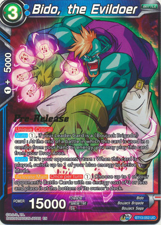 Bido, the Evildoer (BT13-052) [Supreme Rivalry Prerelease Promos] | Odin's Place