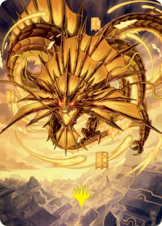 Ao, the Dawn Sky 2 Art Card (Gold-Stamped Signature) [Kamigawa: Neon Dynasty Art Series] | Odin's Place