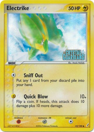 Electrike (52/100) (Stamped) [EX: Crystal Guardians] | Odin's Place
