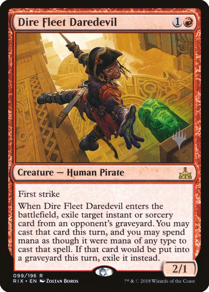 Dire Fleet Daredevil (Promo Pack) [Rivals of Ixalan Promos] | Odin's Place