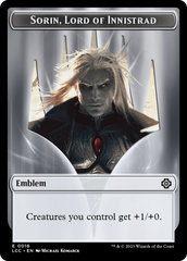 Emblem - Sorin, Lord of Innistrad // Vampire (0004) Double-Sided Token [The Lost Caverns of Ixalan Commander Tokens] | Odin's Place