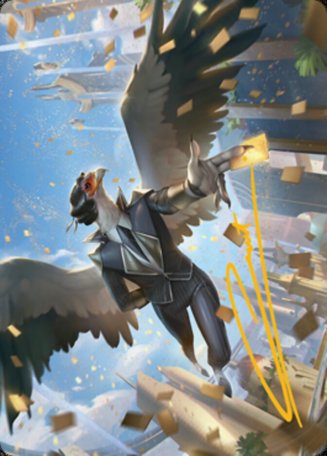 Skyboon Evangelist Art Card (Gold-Stamped Signature) [Streets of New Capenna Art Series] | Odin's Place