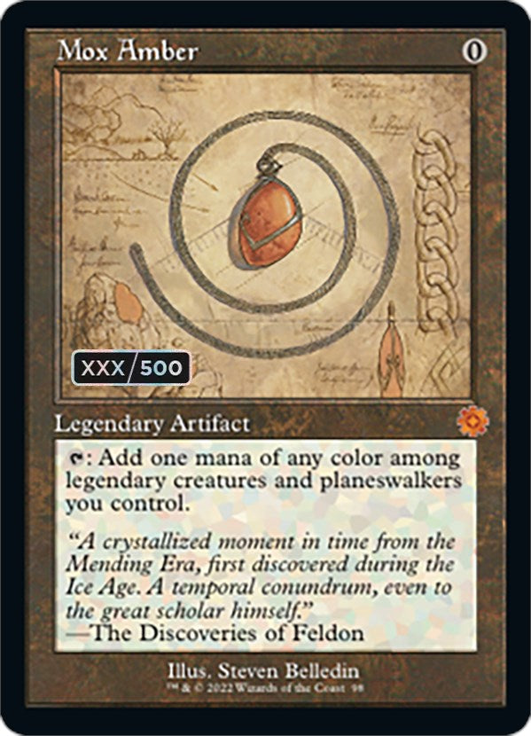 Mox Amber (Retro Schematic) (Serialized) [The Brothers' War Retro Artifacts] | Odin's Place
