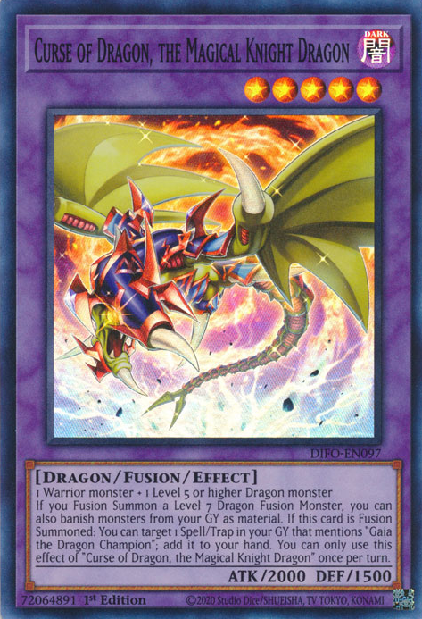 Curse of Dragon, the Magical Knight Dragon [DIFO-EN097] Super Rare | Odin's Place