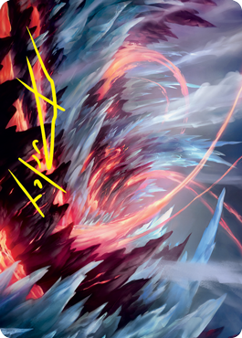 Frostboil Snarl Art Card (Gold-Stamped Signature) [Strixhaven: School of Mages Art Series] | Odin's Place
