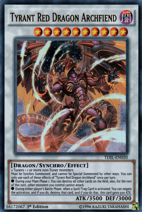 Tyrant Red Dragon Archfiend [TDIL-EN050] Ultra Rare | Odin's Place